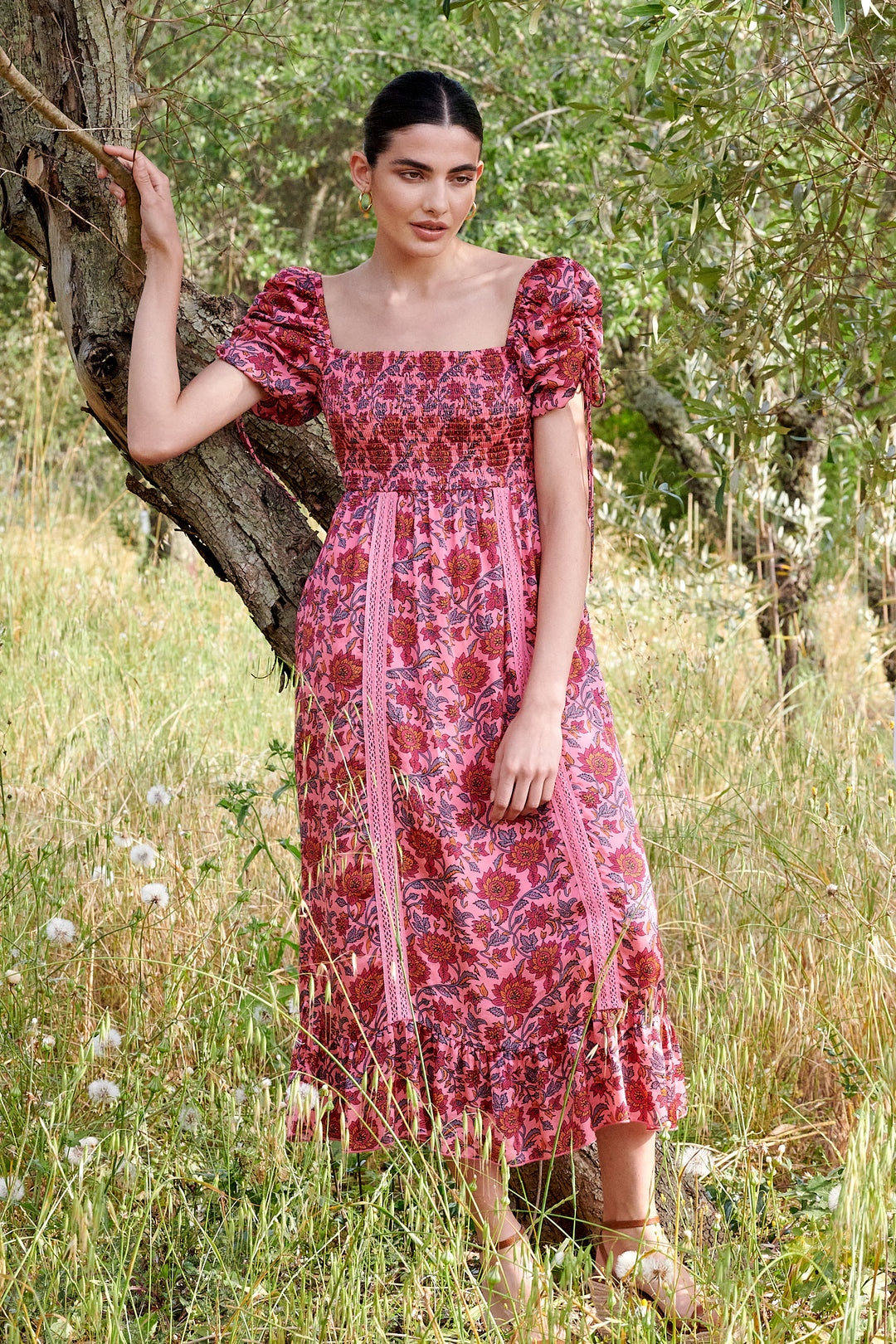 Camilla Dress in Magenta Rose Neve Noor