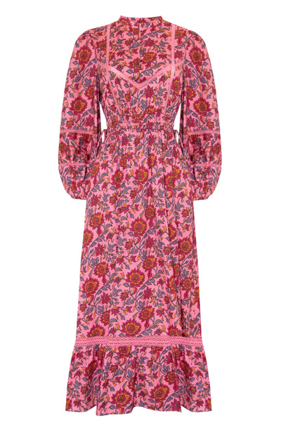 Octavia Dress in Magenta Rose