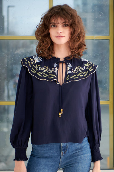 Martha Shirt with Folk Embroidery