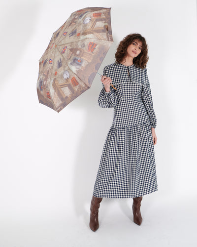 Cordelia Dress in Indigo Gingham