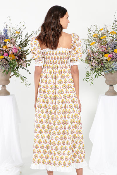 Riva Dress in Daffodil Bouquet